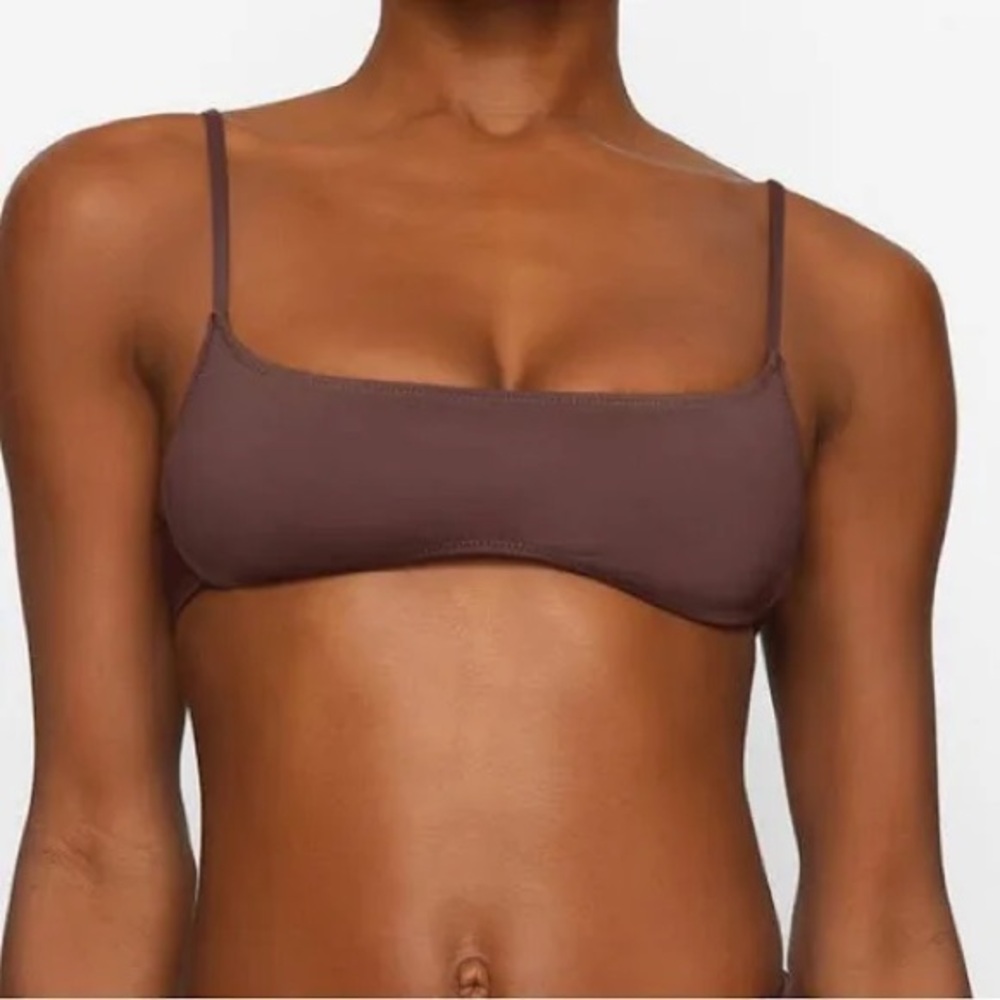 Skims recycled swim micro bikini top- coco xl